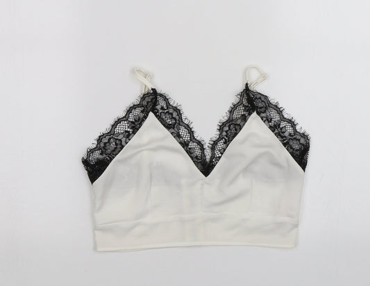 Missguided Womens White   Cropped Tank Size 4