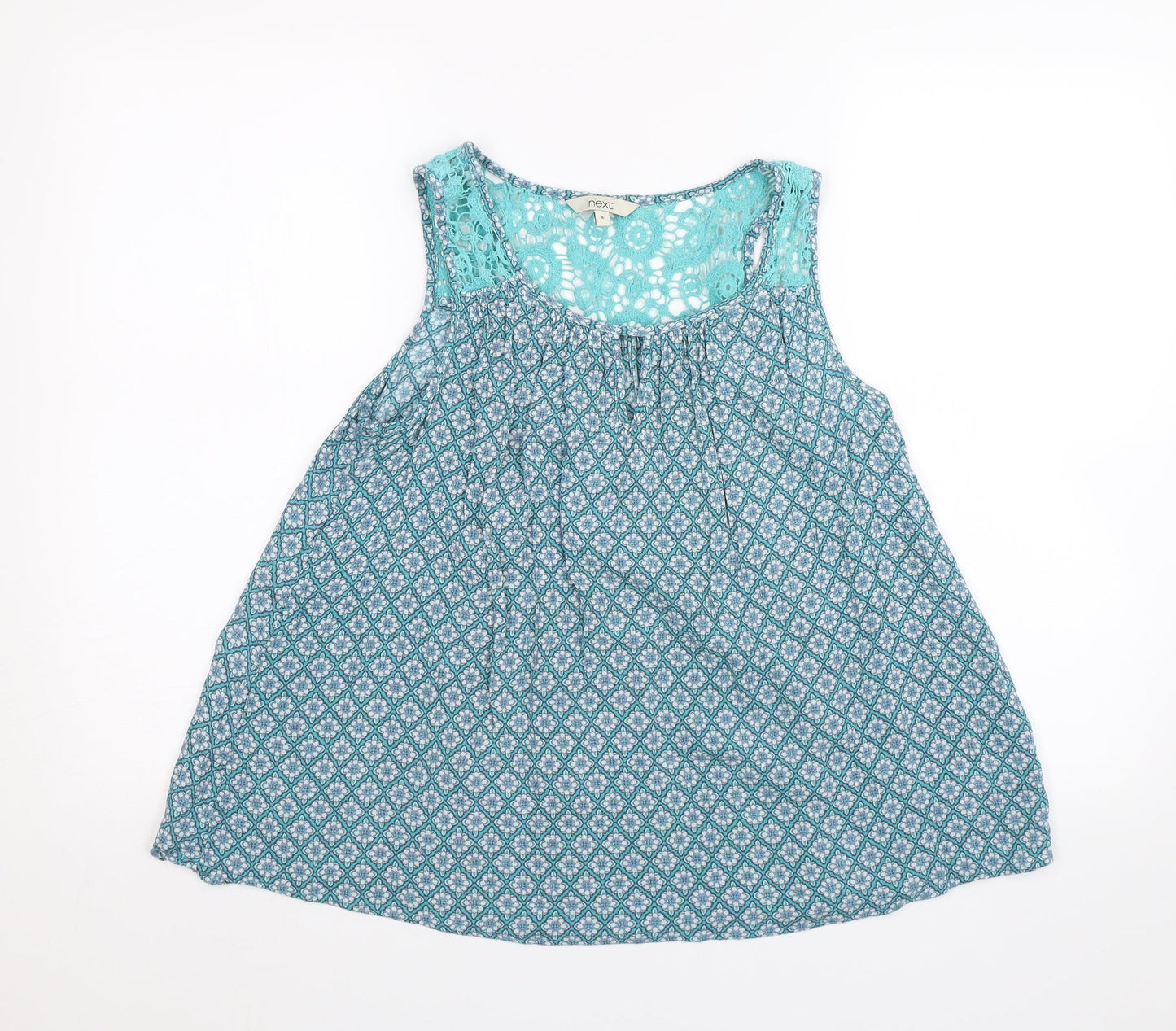 NEXT Womens Blue Floral  Basic Blouse Size 6