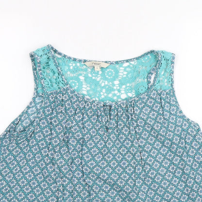 Next Womens Blue Floral  Basic Blouse Size 6