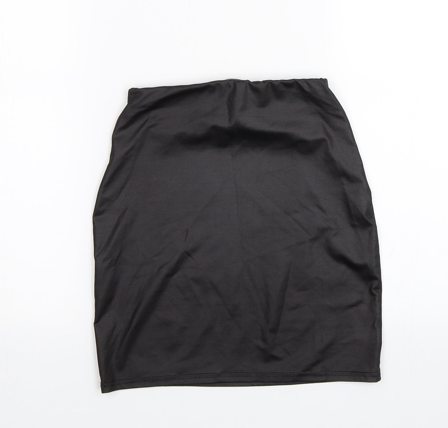PRETTYLITTLETHING Womens Black   Mini Skirt Size 4