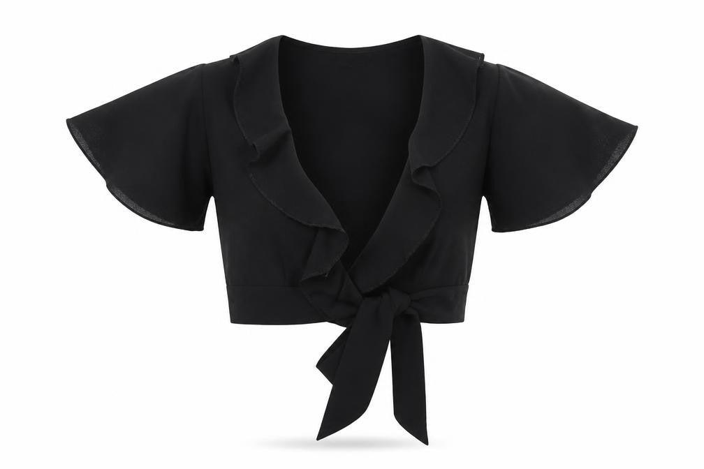 PRETTYLITTLETHING Womens Black   Basic Blouse Size 4