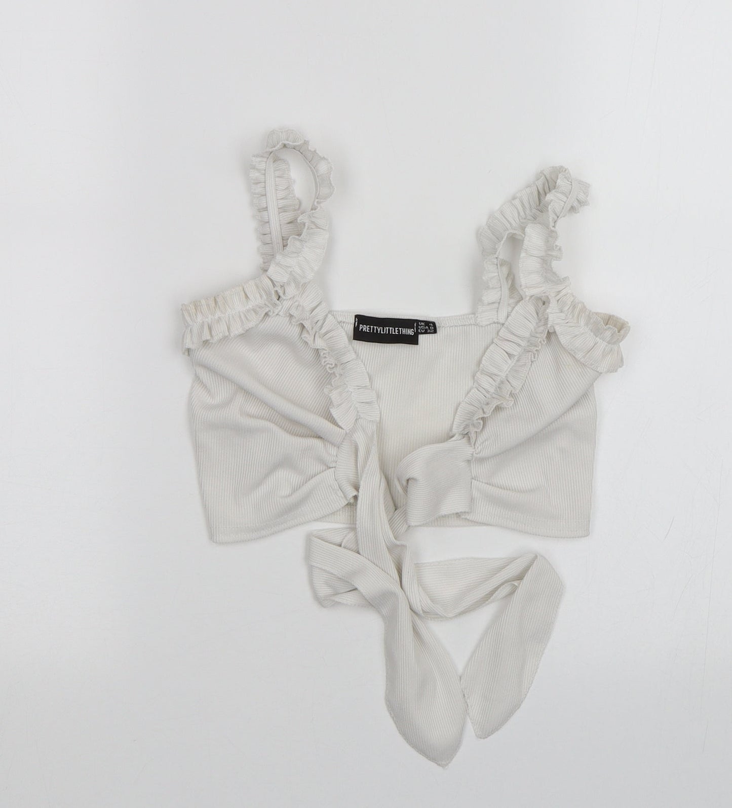 PRETTYLITTLETHING Womens White   Basic Blouse Size 4