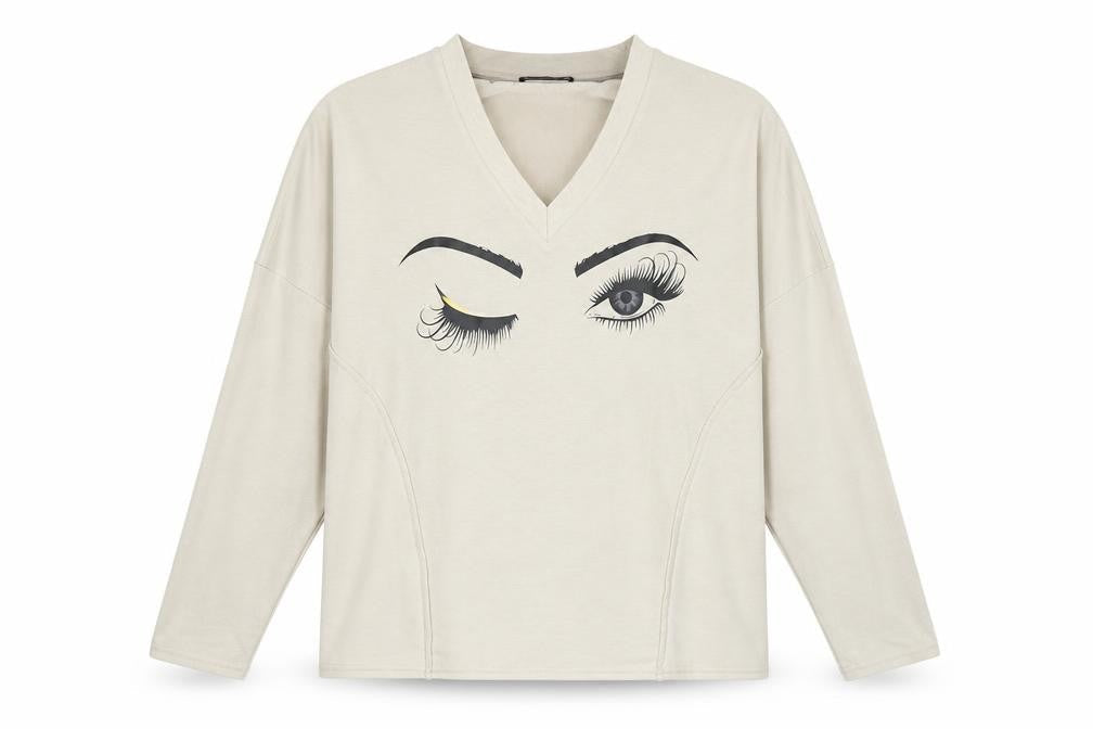 Sheilay Womens Beige   Pullover Jumper Size M