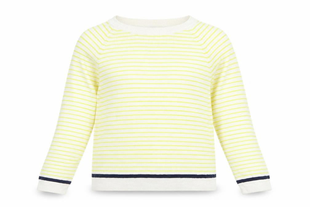 Gap Womens Yellow Striped  Pullover Jumper Size M