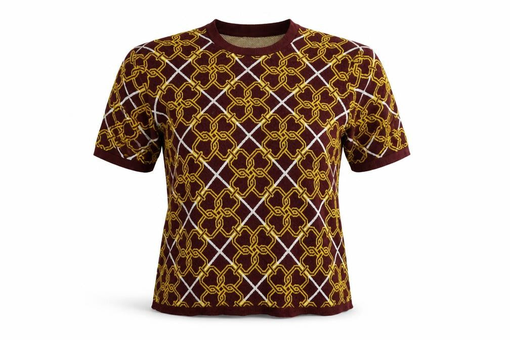 ASOS Womens Brown Geometric  Pullover Jumper Size M