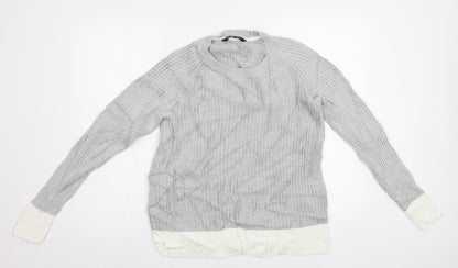 Additional front view of Crew Clothing Grey Striped jumper, size 12