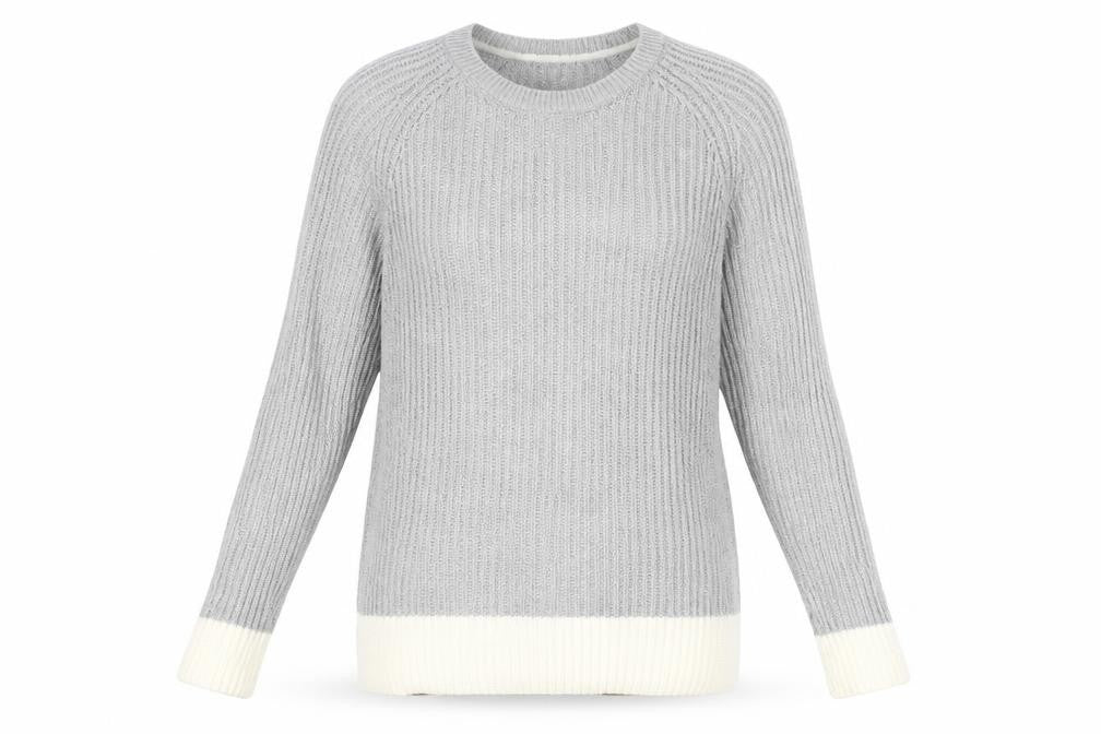 Crew Clothing Womens Grey Striped  Pullover Jumper Size 12