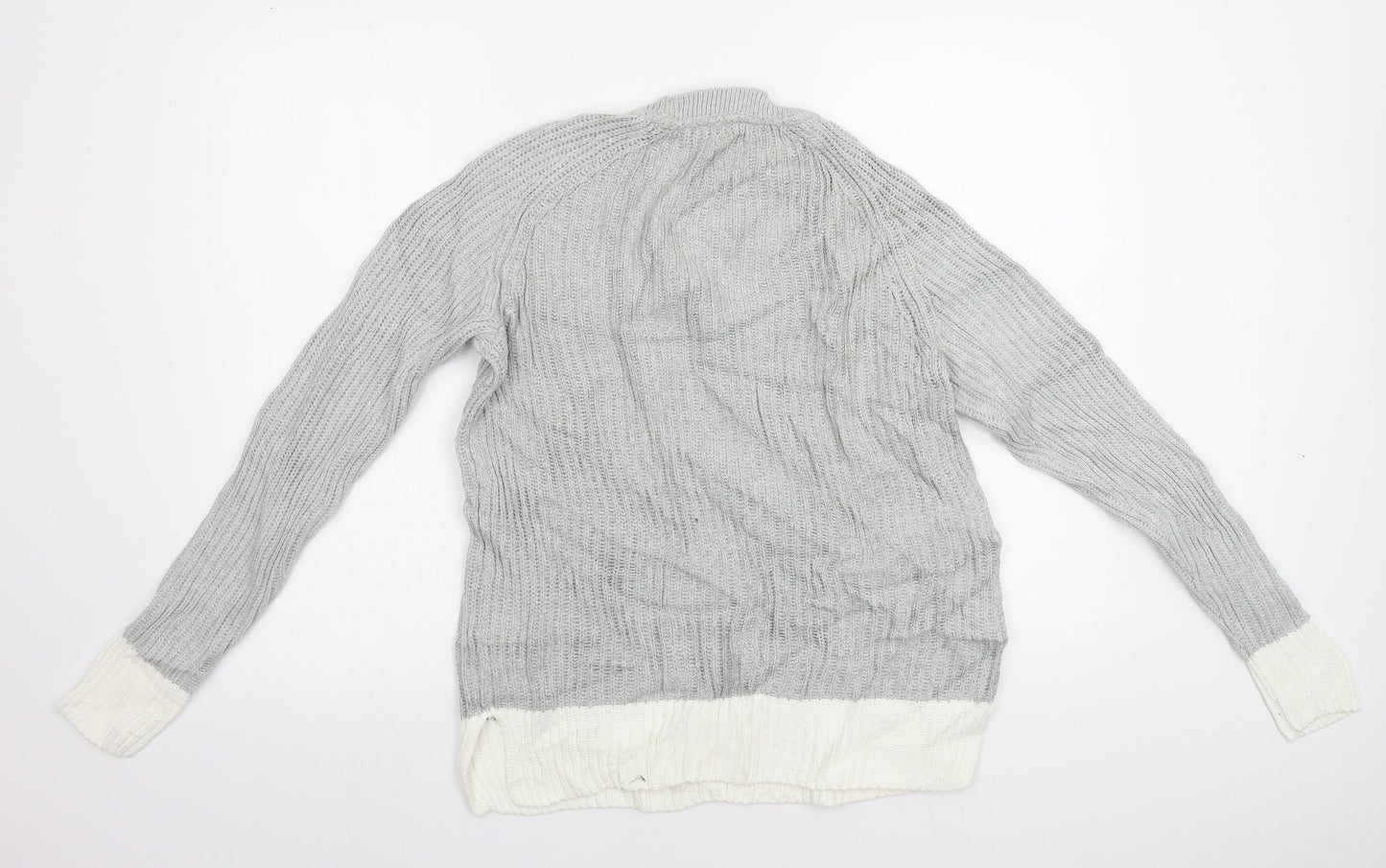 Crew Clothing Womens Grey Striped  Pullover Jumper Size 12