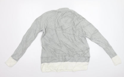 Back view of Crew Clothing Grey Striped jumper, size 12
