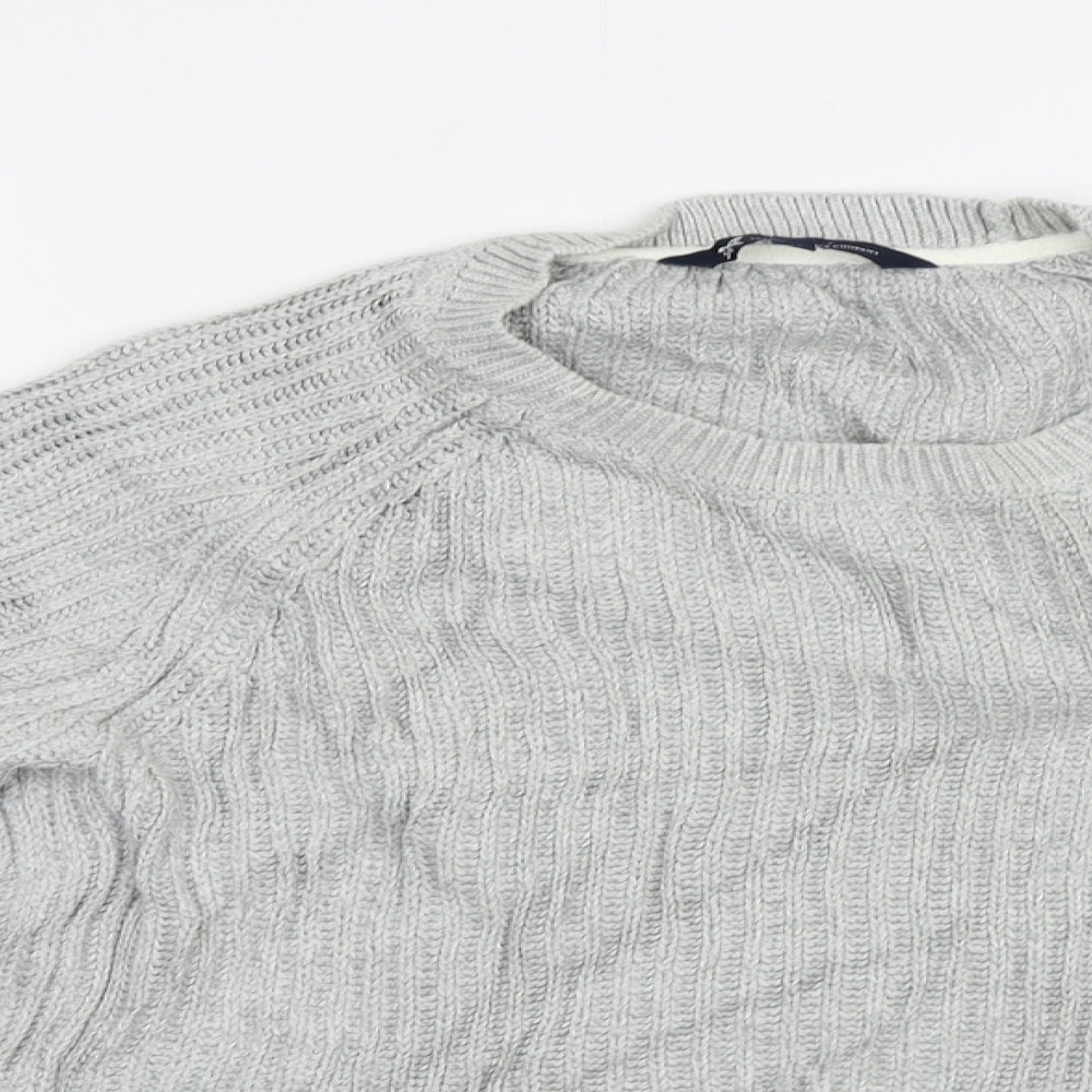 Crew Clothing Womens Grey Striped  Pullover Jumper Size 12