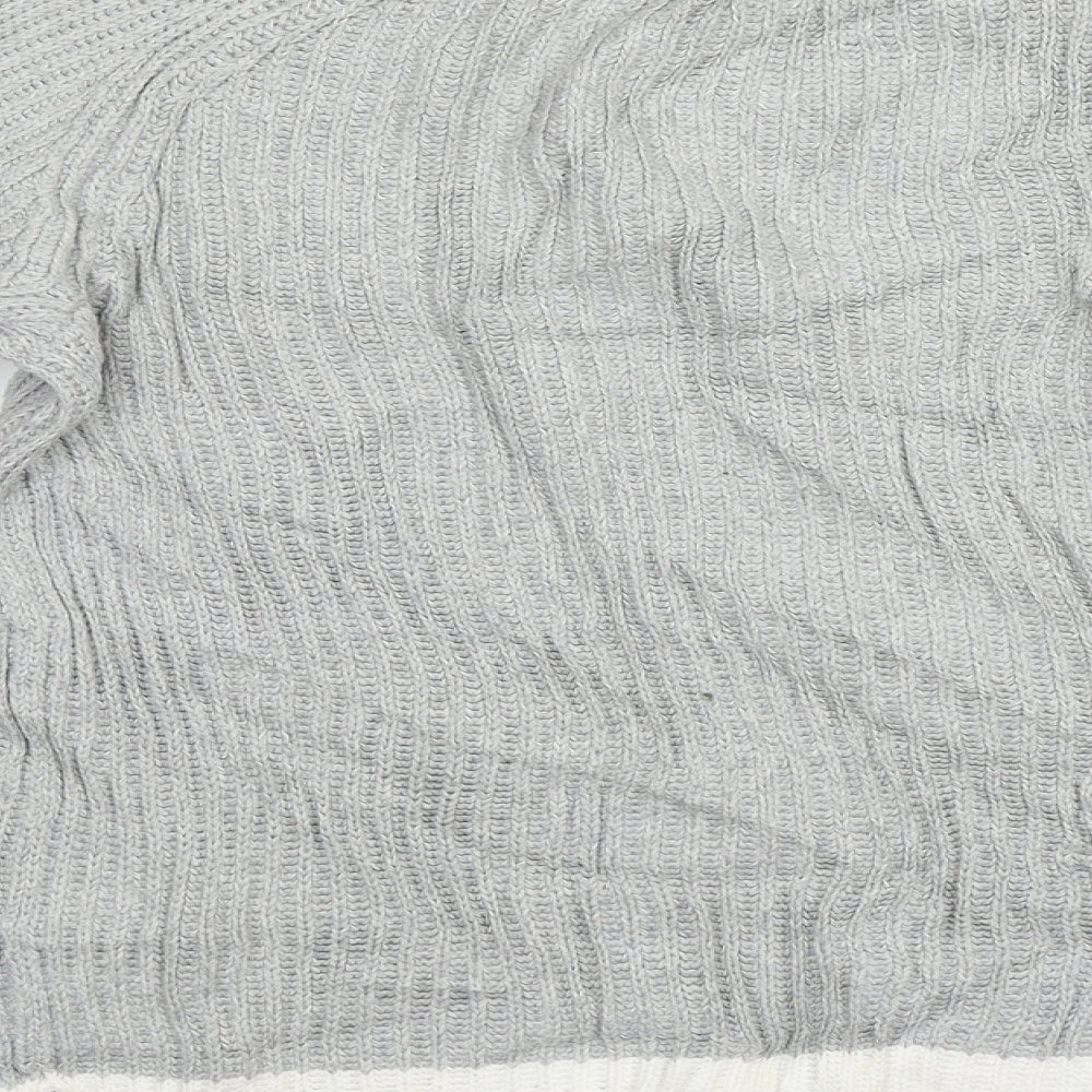 Crew Clothing Womens Grey Striped  Pullover Jumper Size 12