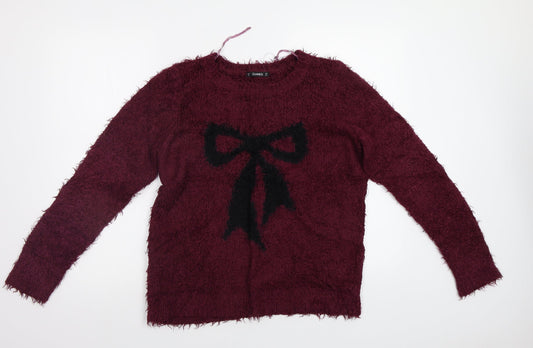 Dunnes Womens Red   Pullover Jumper Size M
