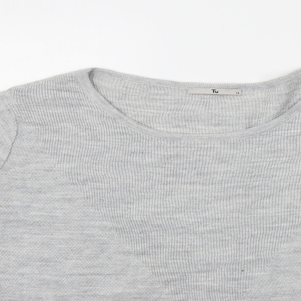 TU Womens Grey   Pullover Jumper Size 12