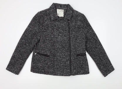 RJR.John Rocha Womens Grey   Pea Coat Coat Size 16