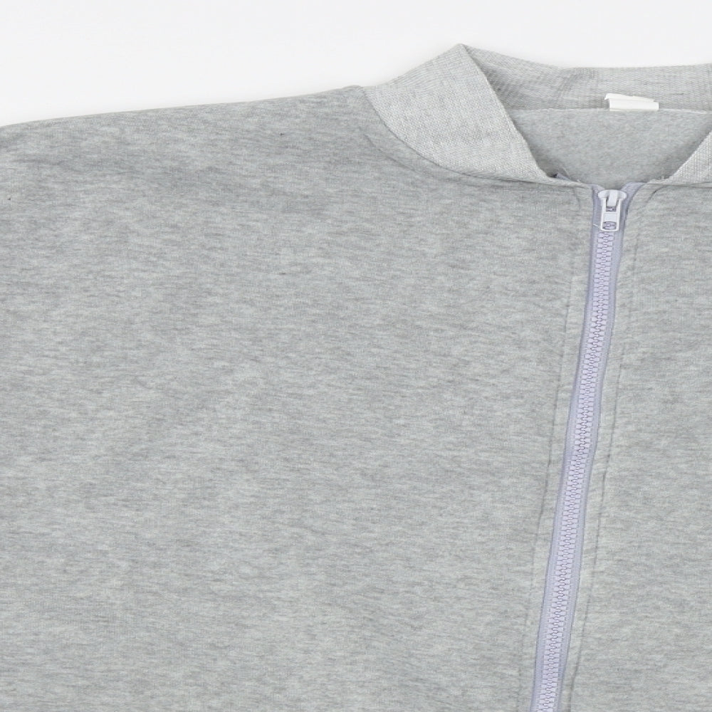 Preworn Mens Grey   Full Zip Sweatshirt Size L  - abstract face