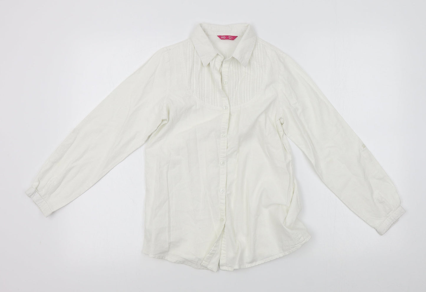 Young Dimension Girls White   Basic Button-Up Size 10-11 Years