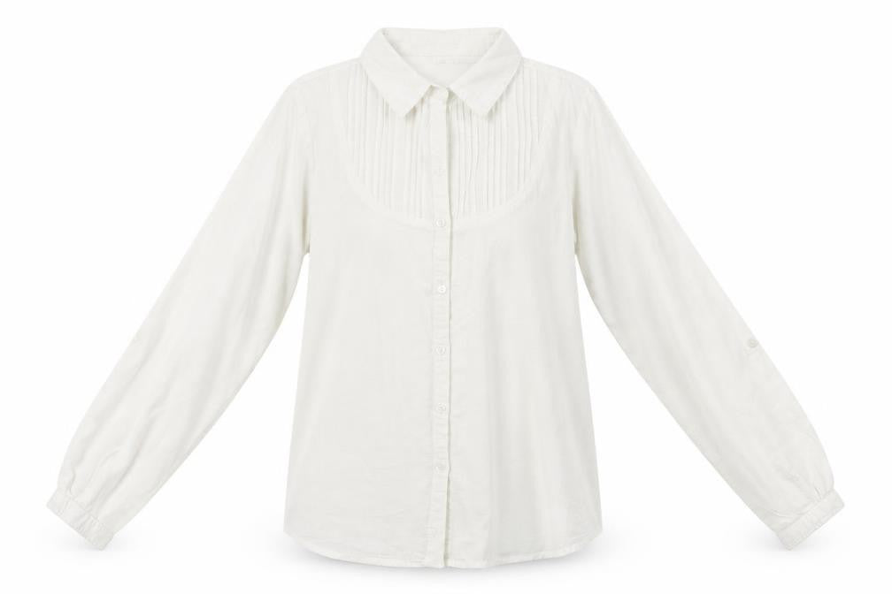 Young Dimension Girls White   Basic Button-Up Size 10-11 Years