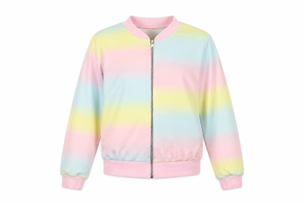 Prague Girls Pink   Bomber Jacket Jacket Size M
