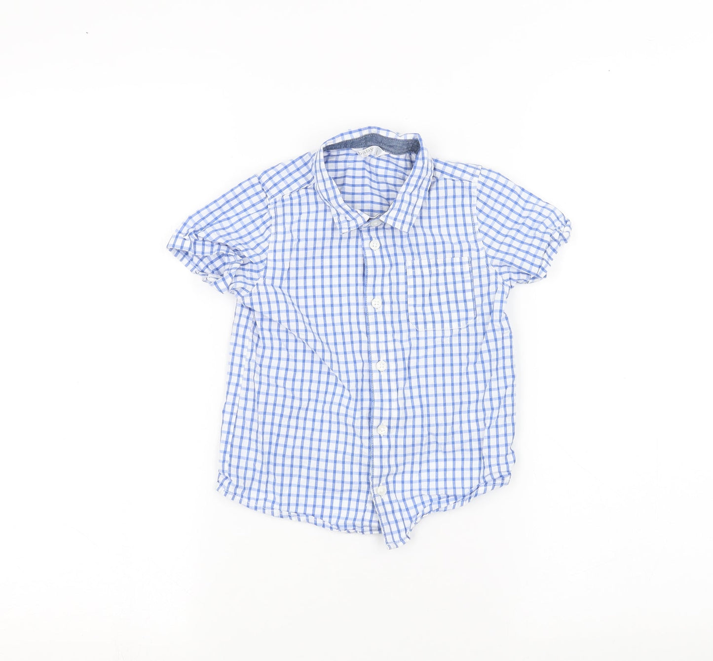 M&Co Boys Blue   Basic Button-Up Size 3-4 Years