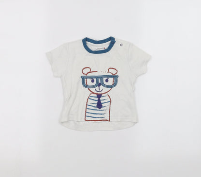 Additional front view of Ladybird Baby White Basic T-Shirt, size 12-18, Months