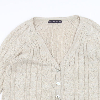 Marks & Spencer Womens Beige   Jacket Coatigan Size 8