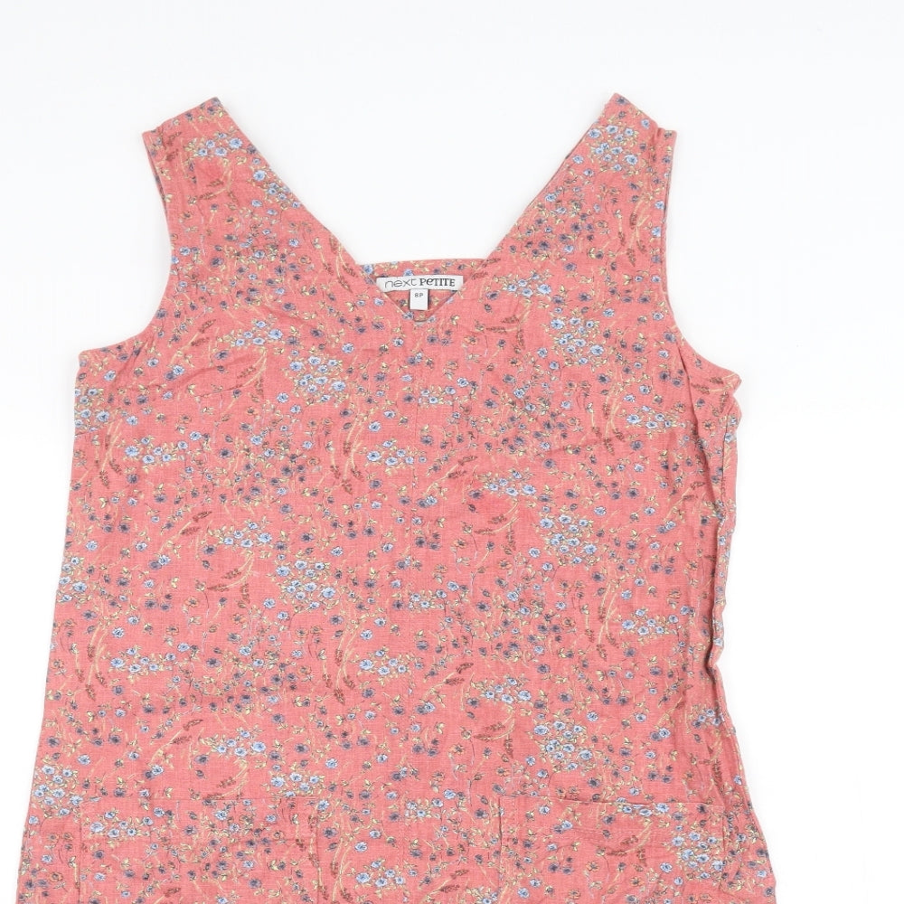 NEXT Womens Pink Floral  Basic T-Shirt Size 8