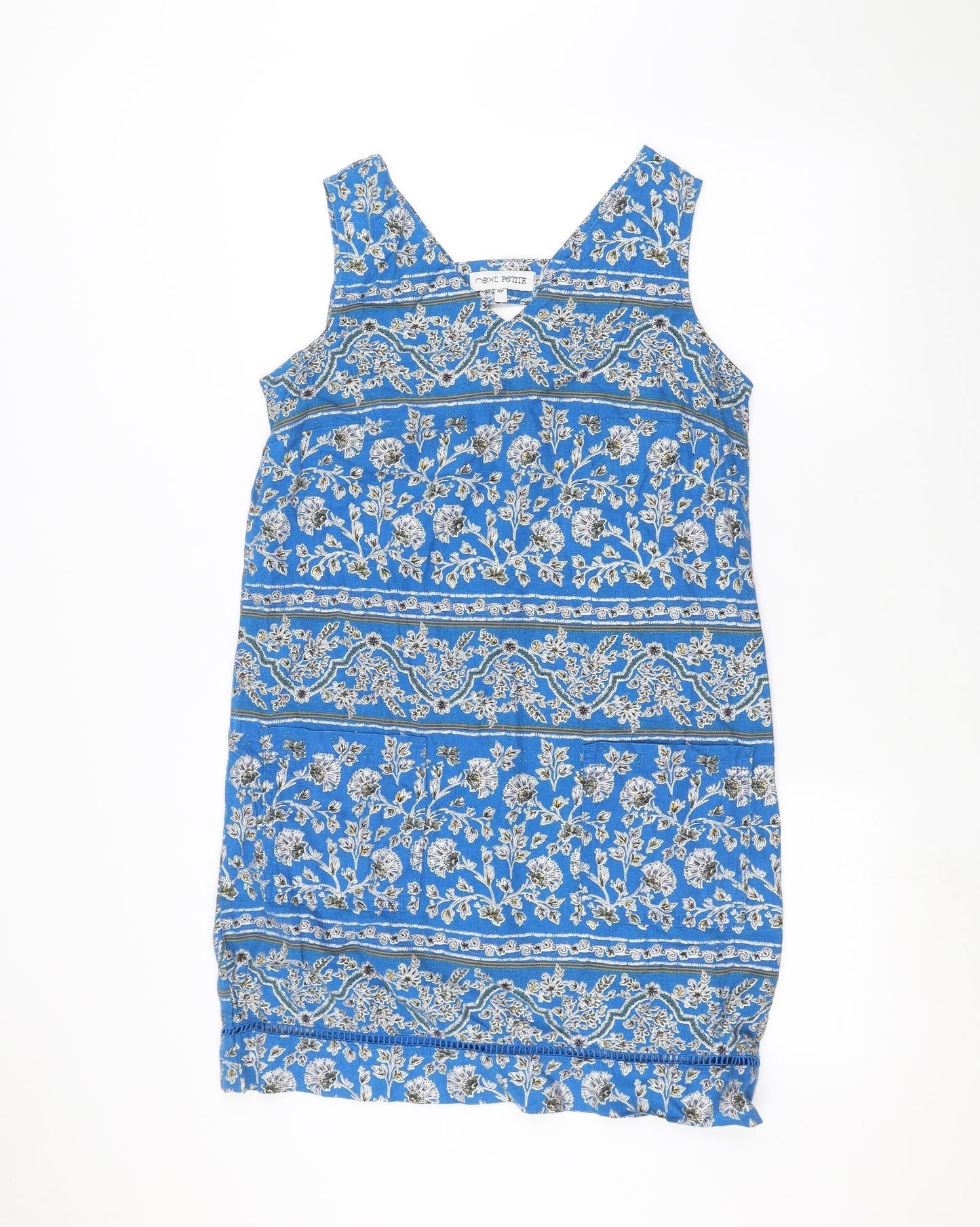NEXT Womens Blue Floral  Basic T-Shirt Size 8