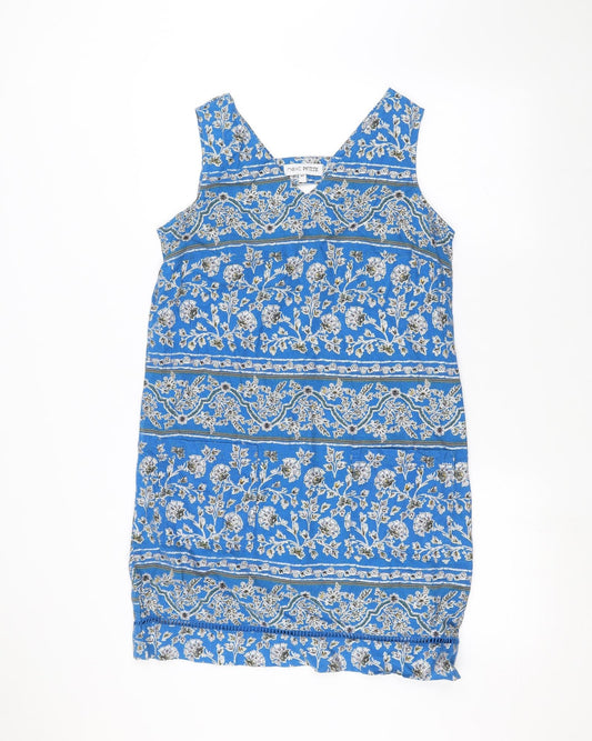 NEXT Womens Blue Floral  Basic T-Shirt Size 8