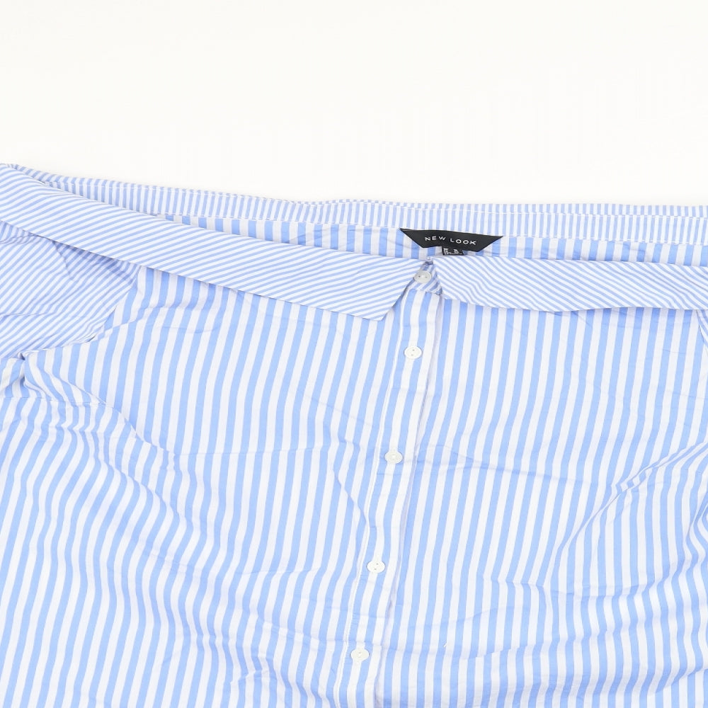 New Look Womens Blue   Basic Button-Up Size 16