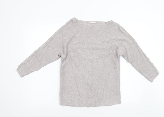 H&M Womens Beige  Knit Pullover Jumper Size XS