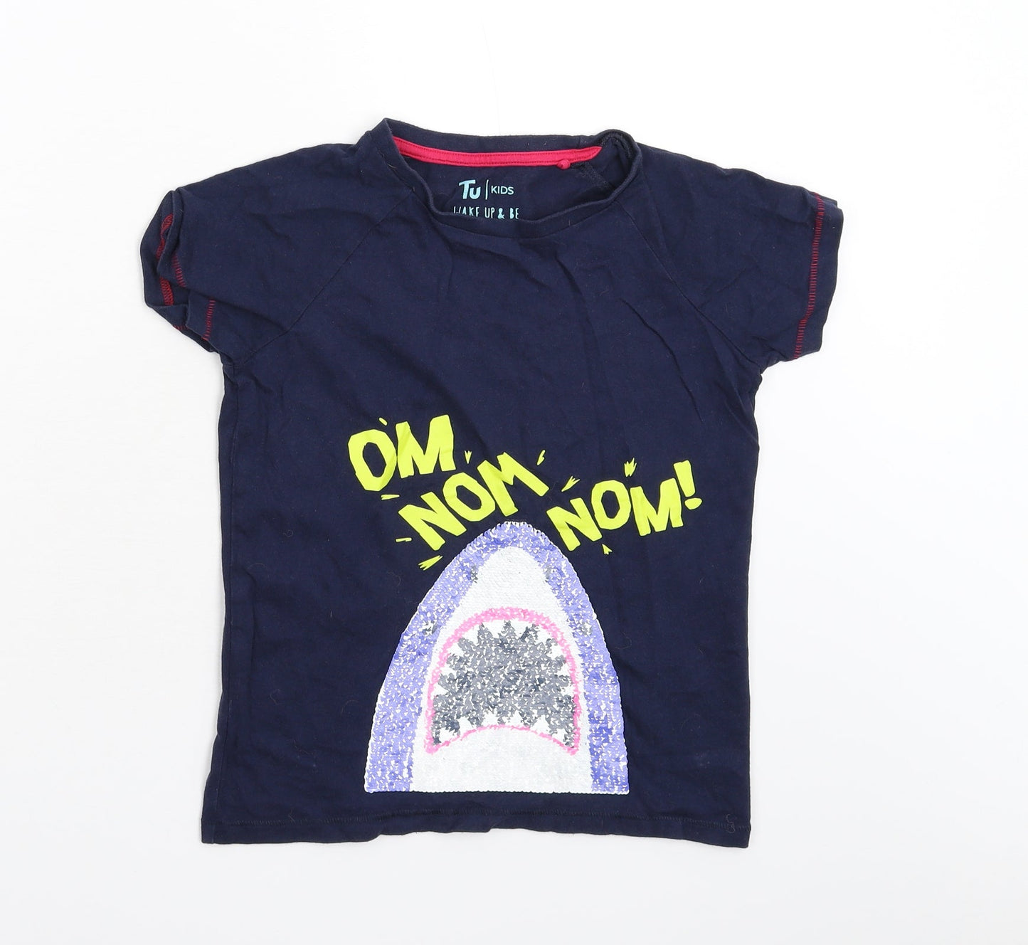 TU Girls Blue Solid  Top Pyjama Top Size 9-10 Years