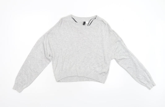 H&M Womens Grey  Knit Pullover Jumper Size S