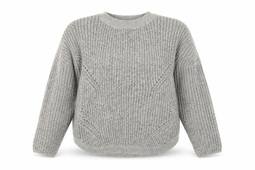 Only Womens Grey Striped  Pullover Jumper Size L