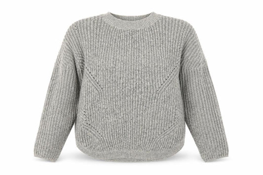 Only Womens Grey Striped  Pullover Jumper Size L