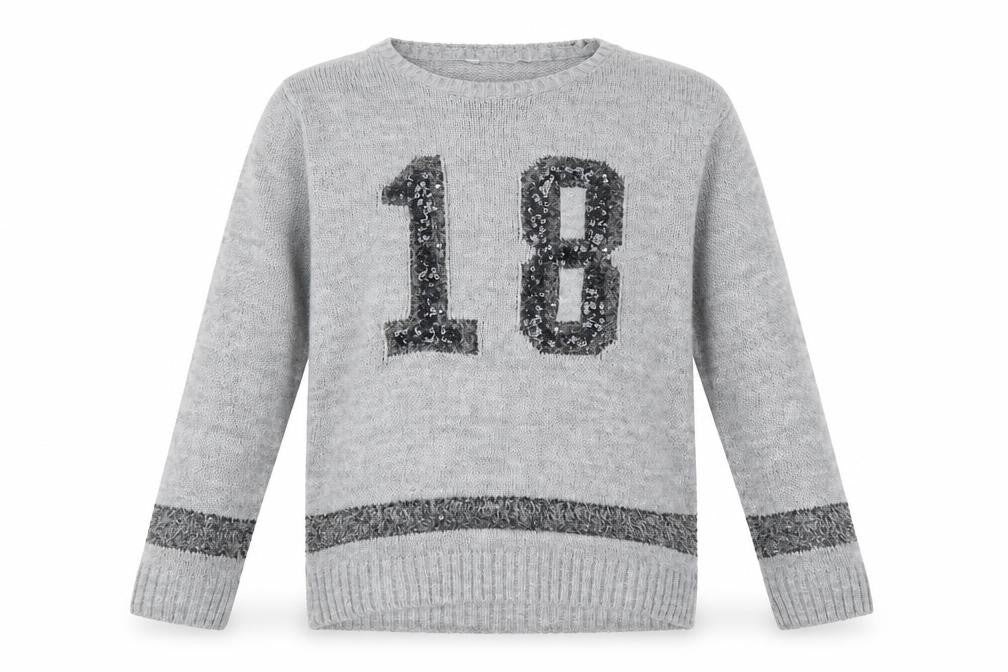 George Girls Grey   Pullover Jumper Size 5-6 Years