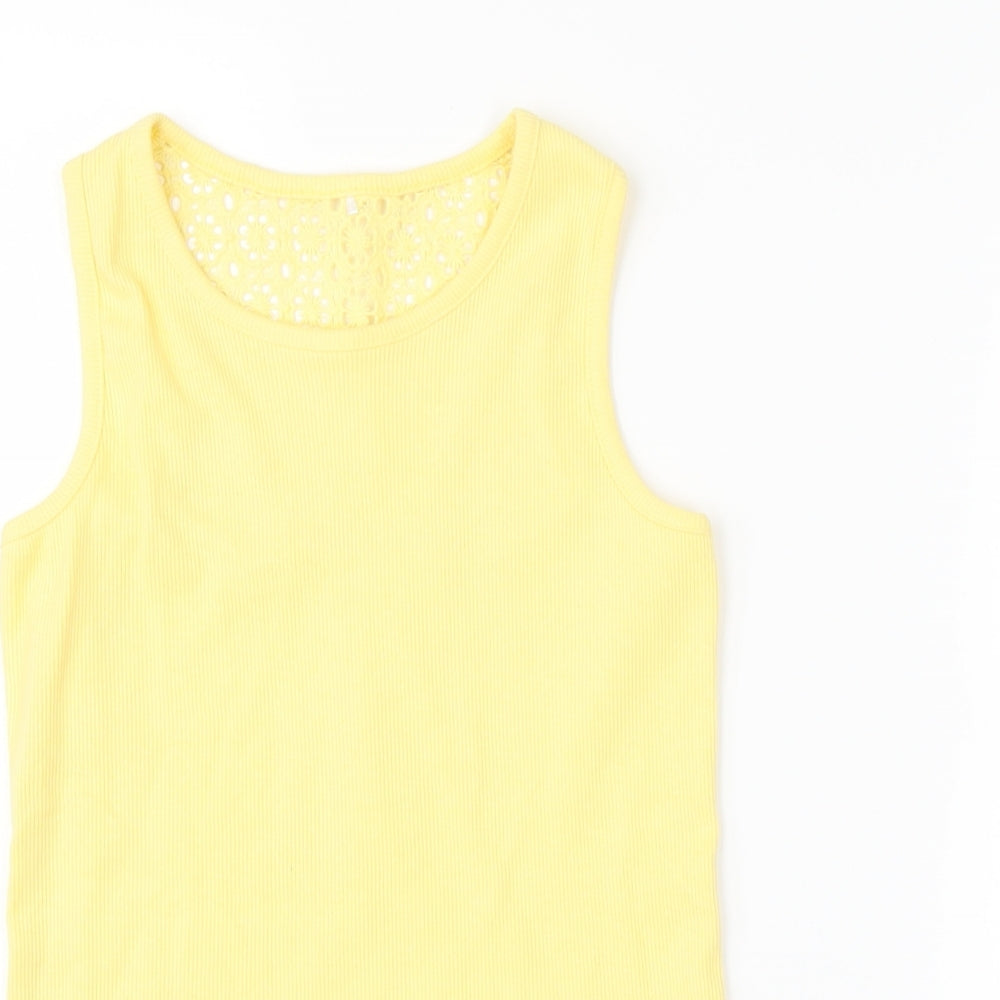 George Girls Yellow   Basic Tank Size 8-9 Years