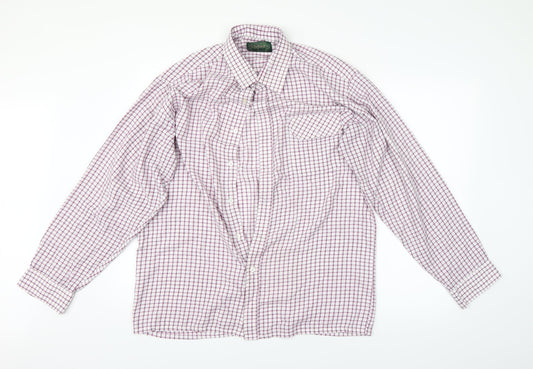 Oxford Mens Multicoloured Check   Button-Up Size L