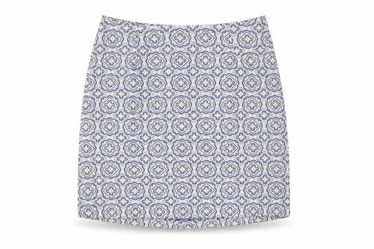 New Look Womens Blue Argyle/Diamond  A-Line Set Size 8