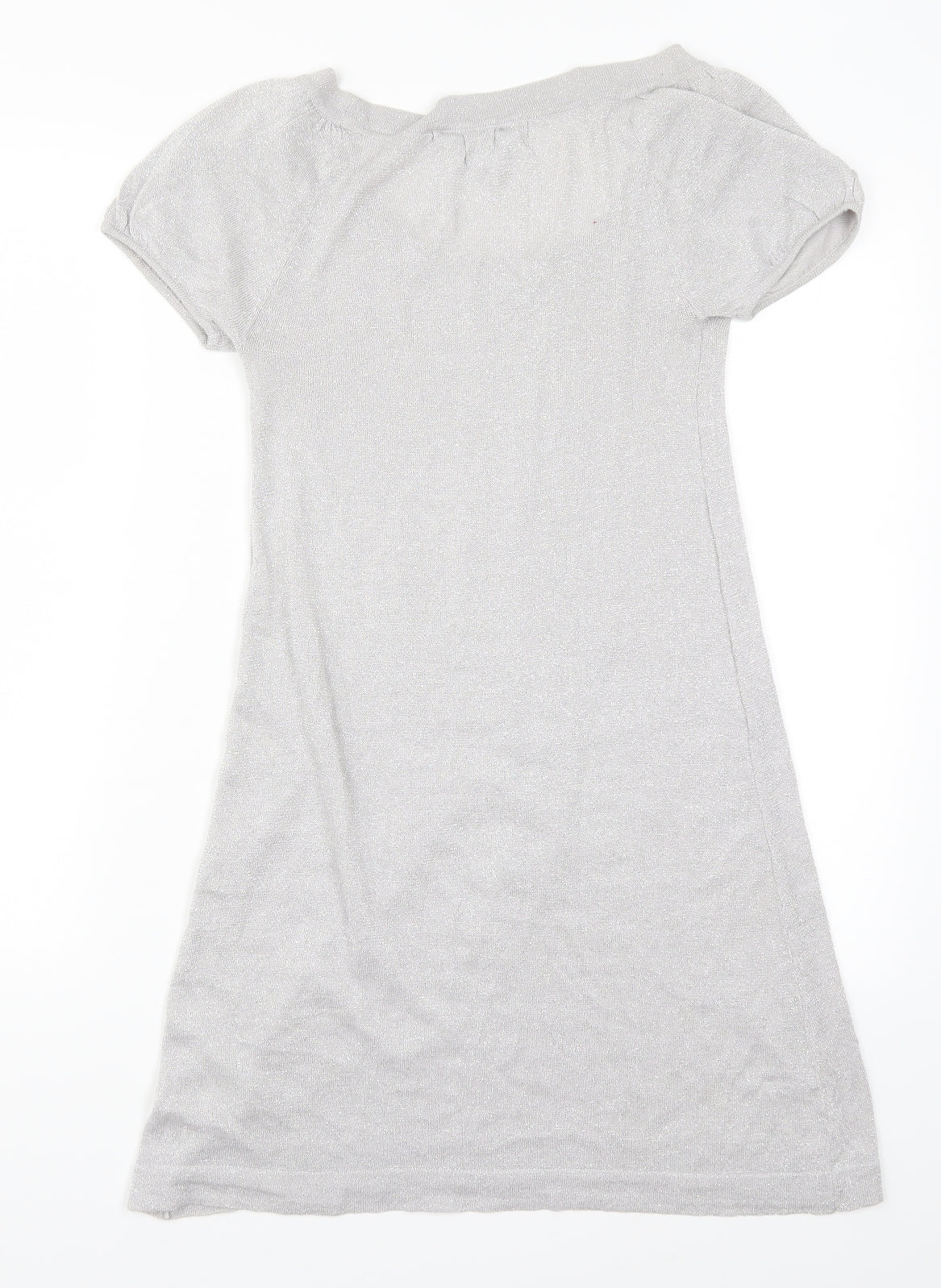 New Look Womens Silver  Knit A-Line  Size 8
