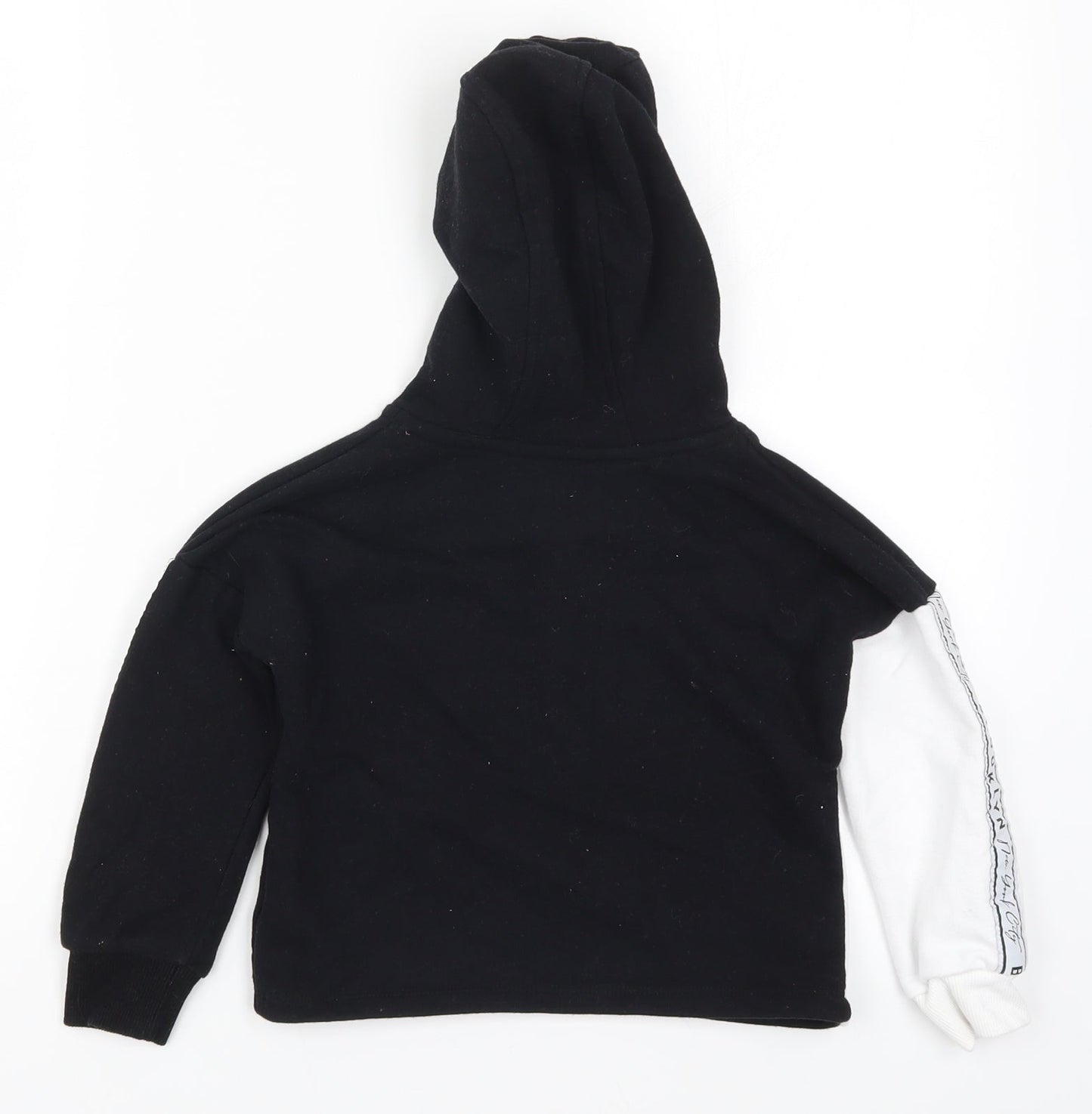 H&M Girls Black Colourblock  Pullover Hoodie Size 4-5 Years  - Brooklyn New York