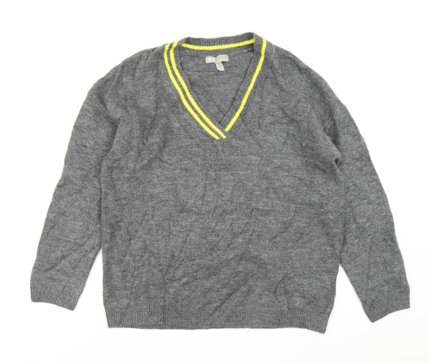 ASOS Womens Grey  Knit Pullover Jumper Size 8