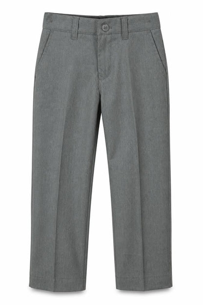 Front view of Rebel boys’ grey dress pants trousers, size 5-6, years