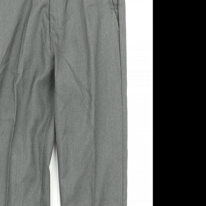 Close-up detail of Rebel boys’ grey dress pants trousers, size 5-6, years