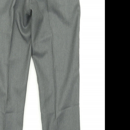 Brand and care label for Rebel boys’ grey dress pants trousers, size 5-6, years