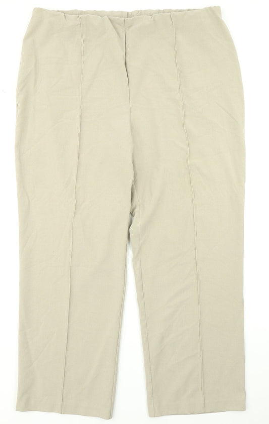 Isle Womens Beige   Trousers  Size 22 L26 in
