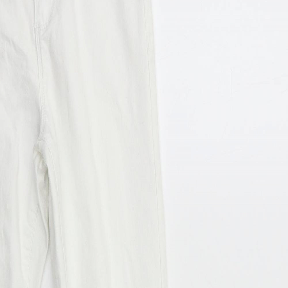 Denim & Co. Womens White  Denim Skinny Jeans Size 10 L28 in