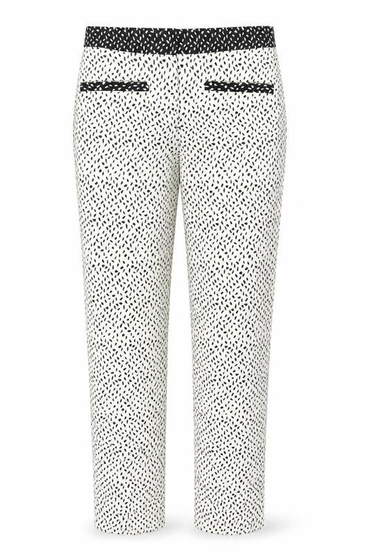Zara Womens White Animal Print  Trousers  Size XS L28 in