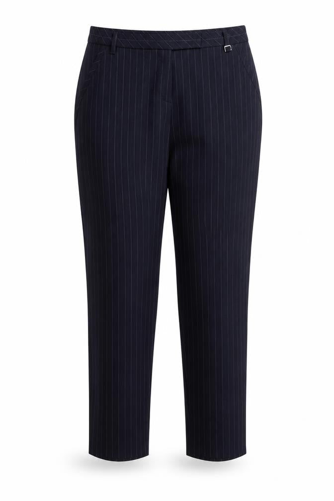 Marks & Spencer Womens Black Striped  Trousers  Size 14 L30 in