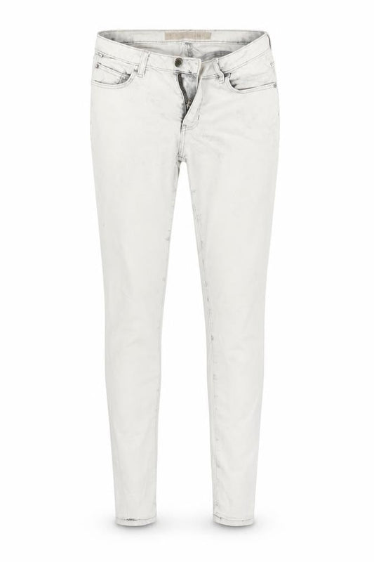 Front view of Denim Co. women’s white denim skinny jeans, size UK 8, 30-inch leg