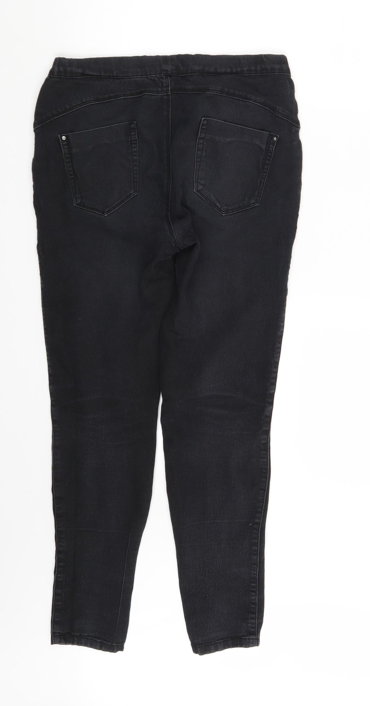 Denim Co. Womens Black  Denim Jegging Leggings Size 10 L28 in